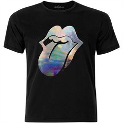 Rolling Stones Men's Fashion Tee: Foil Tongue with Foiled Application .....