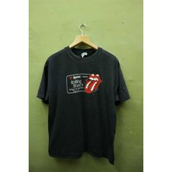 Vintage 1997 Promo Tour Rolling Stones Shirt Big Logo Bridges To Babylon Tour Heavy Metal Classic Rock Band T shirt Made