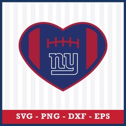 Heart New York Giants Logo Svg, New York Giants Cricut Svg, New York Giants Svg, NFL Svg, Png Dxf Eps File