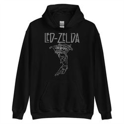 Legend of Zelda Led Zeppelin Mashup Unisex Hoodie - Breath of the Wild, Nintendo, Switch, legend of zelda, link, videoga