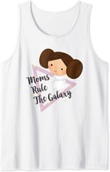 star wars kawaii princess leia moms rule the galaxy tank top