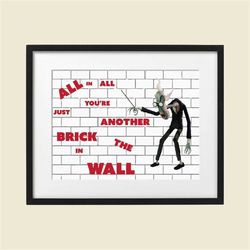 Pink Floyd The Wall | Another Brick In The Wall | Wall Art | A6-A1 | Roger Waters | Poster | Art Print | Classic Rock |