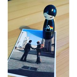 wish you were here pink floyd tribute peg doll. wooden doll gift & card