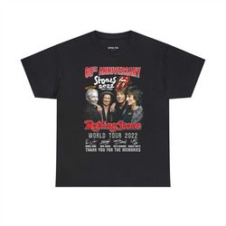 Rolling Stone 60th Anniversary World Tour Signed Vintage T-Shirt Rock and roll Unisex Tee Metal Shirts Rolling Stones