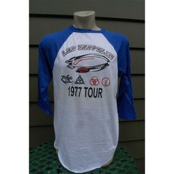 Size XL (47) ** 1977 Led Zeppelin Single Stitch Shirt (C) Licensed by Roach, 1983