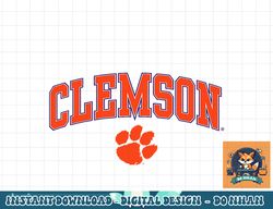 Clemson Tigers Arch Over Heather Gray Officially Licensed  png, sublimation