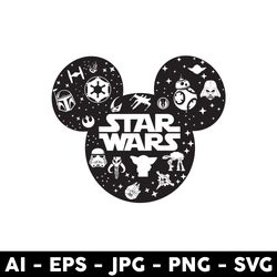 May The 4th Be With You Svg, Star Wars Svg, Baby Yoda Svg, Mickey Mouse Svg, Disney Svg