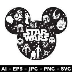 May The 4th Be With You Svg, Star Wars Svg, Baby Yoda Svg, Mickey Mouse Svg, Disney Svg - Digital File