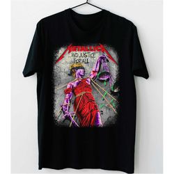 Metallica and Justice For All punk rock t shirts, Unisex Form T Shirt
