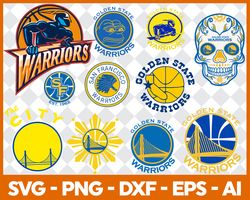 Golden State Warriors NBA Bundle Svg, Basketball Logo Svg, Basketball Svg, Basketball Team Svg File Cut Digital Download