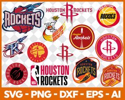Houston Rockets NBA Bundle Svg, Basketball Logo Svg, Basketball Svg, Basketball Team Svg File Cut Digital Download