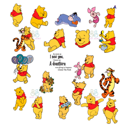 Winnie The Pooh Bundle Svg, Disney Svg, Winnie The Pooh Svg, Winnie Svg, Disney Pooh Svg