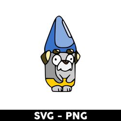 Bluey Hat Gnome Svg, Gnome Svg, Bluey Svg, Bluey Dog Svg, Cartoon Svg - Digital File
