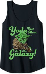 womens star wars mother's day yoda best mom in the galaxy tank top