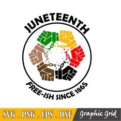 Juneteenth Svg, Free-Ish Since 1865, Celebrate Juneteenth 1865 Svg, 1865 Svg, Black History Svg, Black Power Svg, June 1