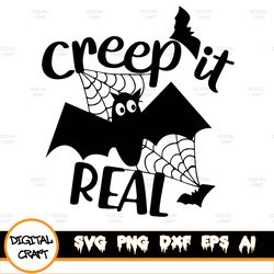 Creep It Real SVG, Creep It Real PNG, Ghost Skateboard SVG