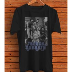 Black Sabbath Official B&W Band Photo Graphic T-Shirt