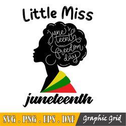 Little Miss Juneteenth Svg, Black Queen Svg, Melanin Queen Svg, Black History Svg, Black Pride Svg, Juneteenth 1865 Svg