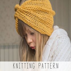 KNITTING PATTERN twisted headband x Twist headband knit pattern x Kids headband knit pattern x Headwrap knitting x Girls