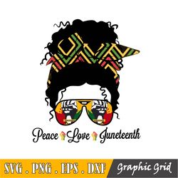 Peace Love Juneteenth Svg, Juneteenth, Black Woman Gifts Svg, Since 1865 Svg, Digital Download Cut Files For Circut Subl