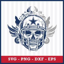 Skull Helmet Cowboys Svg, Dallas Cowboys Clipart, Dallas Cowboys Cricut Svg, Dallas Cowboys Svg, NFL Svg File