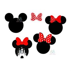 Disney Minnie Mouse Bow Bundle Svg, Disney Svg, Minnie Mouse Svg, Cute Minnie Svg, Trending Svg