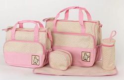 Multifunction Mommy bag Large Storage for Baby Diaper Bags Tote 5Pcs baby diaper Convertible(US Customers)