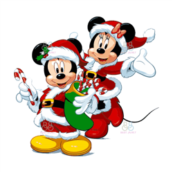 Christmas Mickey & Minnie Png, Disney Png, Mickey Png, Minnie Png, Christmas Mickey Png, Trending Svg
