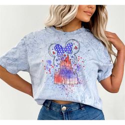 Minnie 4th Of July Castle Shirt | Disney Shirt| Comfort Colors Shirt