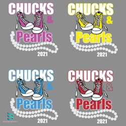 Chucks And Pearls 2021 Svg Bundle, Trending Svg, Kamala Harris Svg