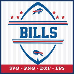 Buffalo Bills Football Monogan Svg, Buffalo Bills Svg, Buffalo Bills Cricut Svg, NFL Svg, Png Dxf Eps Digital File
