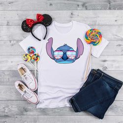 Stitch Retro Glasses Castle Shirt| Disney Stitch Shirt| Disney Shirts for Women| Magic Kingdom Shirt| Unisex Fit