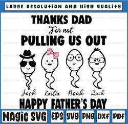 Personalized Dad Svg Thanks Dad For Not Pulling Us Out Svg  Png,Funny Gift For Dad Svg,Father's Day Svg