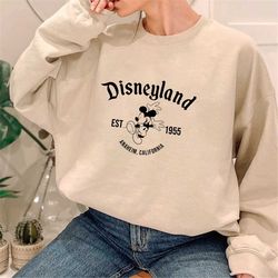 Mickey Disneyland Est 1955 Sweatshirt | Vintage Disneyland Sweatshirt | Unisex Disneyland Sweatshirt | Disneyland Shirt