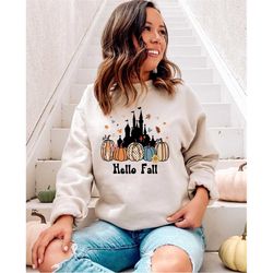 Hello Fall Castle Sweatshirt | Disney Fall Sweatshirt | Unisex Fit