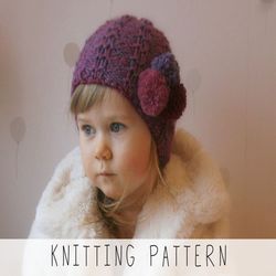 KNITTING PATTERN basic beanie x Unisex hat knit pattern x Kids beanie hat pattern x Classic ribbed hat knit x Beginners