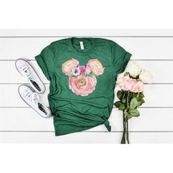 Floral Minnie Mouse Shirt| Disney Shirts|  Disney Shirts for Women| Magic Kingdom Shirt| Unisex Fit