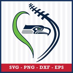 Seattle Seahawks Football Love Svg, Seattle Seahawks Svg, Seattle Seahawks Cricut Svg, NFL Svg, Png Dxf Eps File