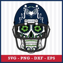 Seattle Seahawks Skull Helmet Svg, Seattle Seahawks Svg, Seattle Seahawks Cricut Svg, NFL Svg, Png Dxf Eps File