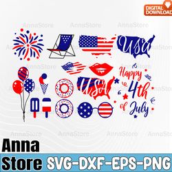 4th of July Bundle SVG,Independence Day Svg Bundle,4th Of July SVG Bundle, 4th Of July Craft Bundle,Patriotic Svg
