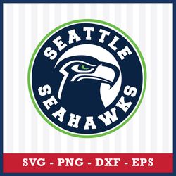 Seattle Seahawks Logo Svg, Seattle Seahawks Cricut Svg, Seattle Seahawks Svg, NFL Svg, Png Dxf Eps Digital File