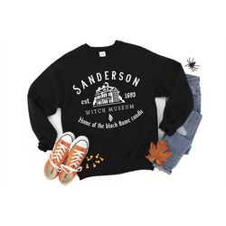 Sanderson Witch Museum Sweatshirt| Halloween Sweatshirt| Black Flame Candle| Halloween Sweater| Sanderson Sisters