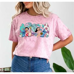 Lilo and Stitch Summer Surfing Shirt | Disney Shirt| Comfort Colors Shirt