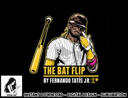 Fernando Tatis Jr -The Tatis Bat Flip - San Diego Baseball  png, sublimation