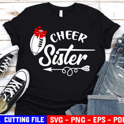 Cheer Sister Svg, Football Sister Svg, Little Sister Biggest Fan Svg, Lil Sis, Loud And Proud Svg, Girl Funny Shirt Svg