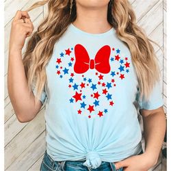 Mickey Mouse or Minnie Mouse Stars 4th Of July Shirt| Disney Shirts|  Disney Shirts for Women| Magic Kingdom Shirt| Unis