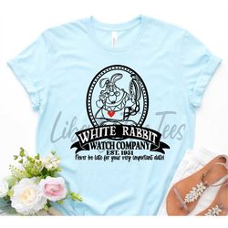 White Rabbit Watch Co Shirt| Alice Shirt| Alice In Wonderland Shirt| Unisex Fit