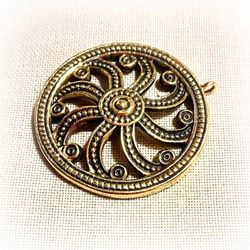 Sun emblem brass necklace pendant,sun symbol brass charm,ukrainian jewellery,ukrainian sun symbol medallion,sun emblem