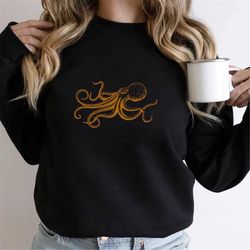 Octopus Sweatshirt | Gift Octopus Crewneck | Men's Funny Shirt | Men's Graphic Tee | Womens Sweatshirt | Gift For Women