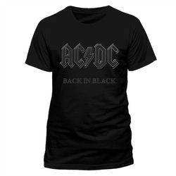 ACDC OFFICIAL Back In Black Rock Tee T-Shirt Top Mens Unisex
